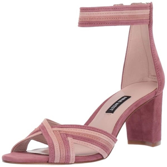 Nine West Shoes - NINE WEST Womens Pearl Suede Block Heel Sandals